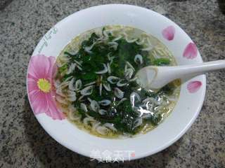 虾皮菜芯干汤的做法步骤：7