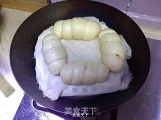 奶香火腿馒头卷的做法步骤:7