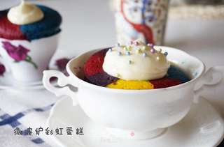 5分钟微波炉彩虹杯子蛋糕的做法步骤:10