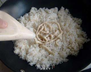 沙拉酱培根炒饭的做法步骤:7