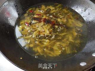 酸菜肉片的做法步骤:7
