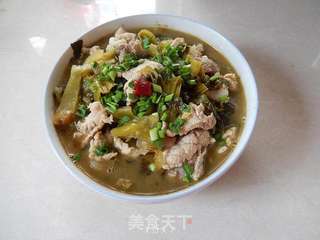 酸菜肉片的做法步骤:9