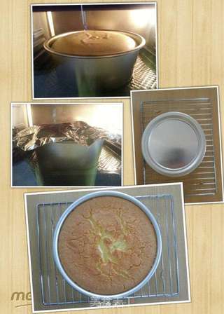 8寸戚风的做法步骤:12