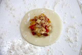 培根蔬菜饺的做法步骤:4