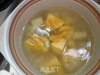 酸酸甜甜红薯菠萝汤的做法步骤:6
