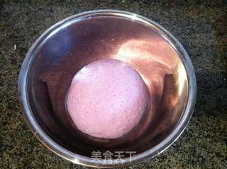 紫甘蓝双色馒头的做法步骤：6