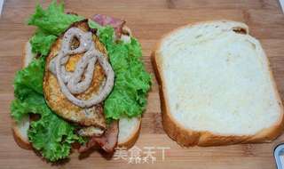 黑胡椒培根煎蛋三明治的做法步骤:5