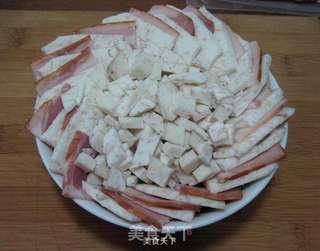 芋头扣培根的做法步骤:6