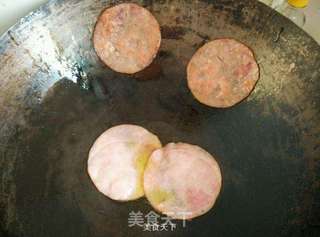 火腿葱煎蛋的做法步骤:3