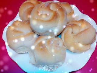 淡粉玫瑰花面包的做法步骤:14