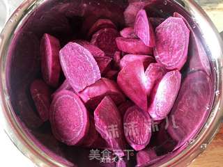 紫薯糯米茶巾绞的做法步骤:2