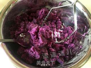 紫薯糯米茶巾绞的做法步骤:3