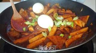 15分钟韩式辣炒年糕的做法步骤:7