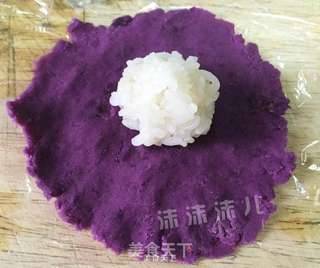 紫薯糯米茶巾绞的做法步骤:8