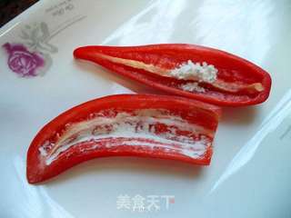 酿红椒的做法步骤:4