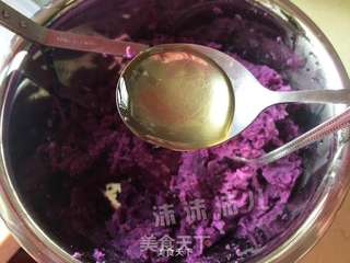 紫薯糯米茶巾绞的做法步骤:5