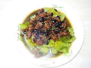 豆豉棱鱼虎皮椒的做法步骤:9