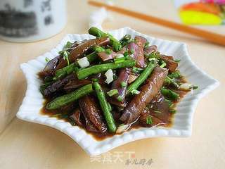 蚝油豇豆茄子的做法步骤:11