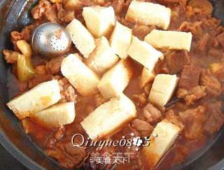 牛肉炖冻豆腐的做法步骤:10