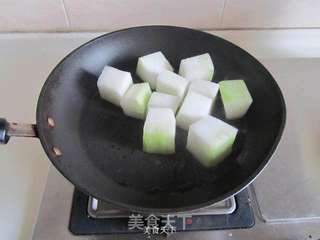 干贝虎皮冬瓜的做法步骤:4