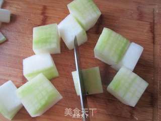 干贝虎皮冬瓜的做法步骤:2