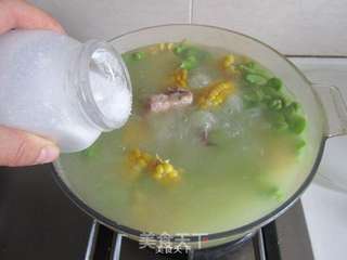 玉米蚕豆排骨汤的做法步骤:10