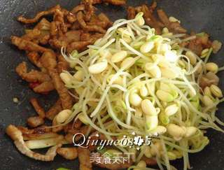 肉丝炒黑豆芽的做法步骤:6