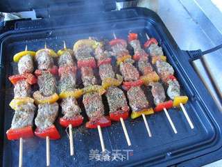 彩椒羊肉串的做法步骤:12