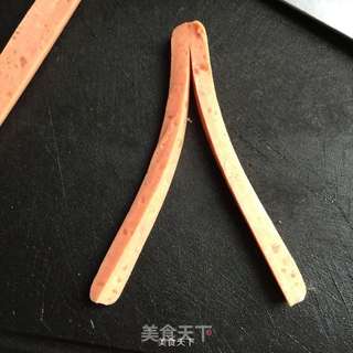 爱心火腿蛋的做法步骤:3