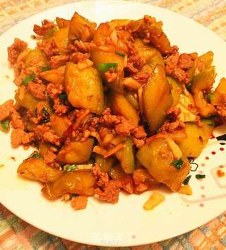 肉末煎茄子的做法步骤:8