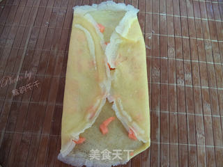 姜健宝试用【姜汁木瓜可丽饼卷】的做法步骤:17