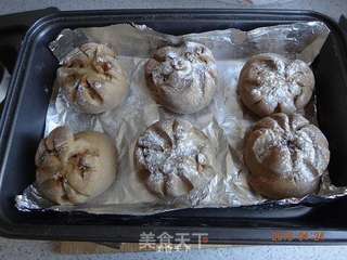 全麦欧包红糖大枣桂圆包的做法步骤:5