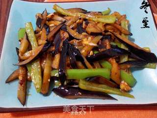 辣炒茄条的做法步骤:7