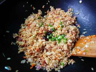 酱油培根炒饭的做法步骤:8