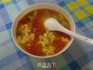 番茄煎蛋汤的做法步骤:9