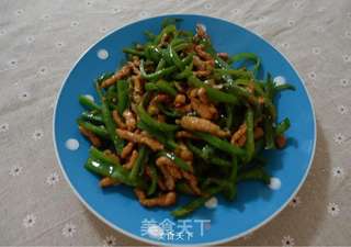 青椒肉丝的做法步骤:9
