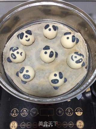 熊猫豆沙包的做法步骤:19