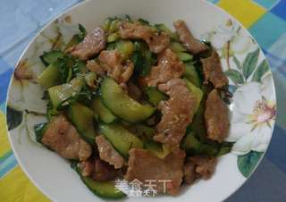 黄瓜肉片的做法步骤:9