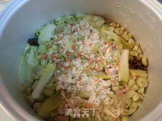 电饭煲肉末豆角饭的做法步骤:6
