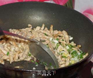 红椒肉丝的做法步骤:6