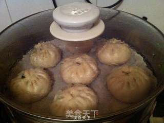 菠菜粉条鸡蛋素蒸包的做法步骤:12
