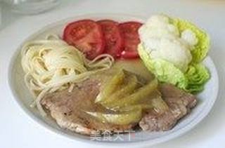 煎猪排佐苹果酱的做法步骤:8