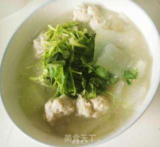 清爽冬瓜丸子汤的做法步骤:7
