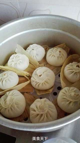 苔菜包子的做法步骤:10
