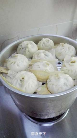 苔菜包子的做法步骤:11