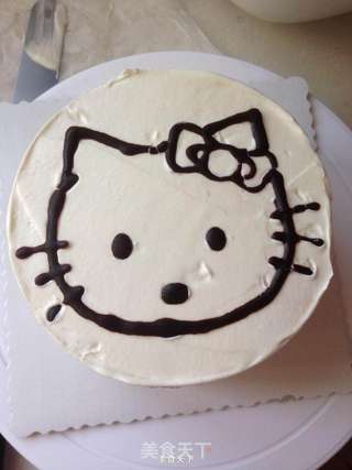 hello Kitty蛋糕的做法步骤:8