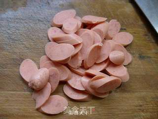 火腿肠青菜炒年糕的做法步骤:4