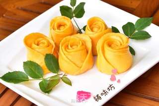如花五月·炫丽绽放【南瓜玫瑰花馒头】的做法步骤:18