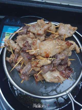 孜然牙签肉的做法步骤:6