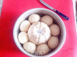 #长帝e•Bake互联网烤箱之花朵面包#的做法步骤:8